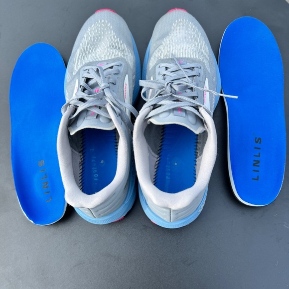 Brooks Women’s Launch GTS 9 Grey Blue Pink Supportive Running Shoe - Picture 12 of 14